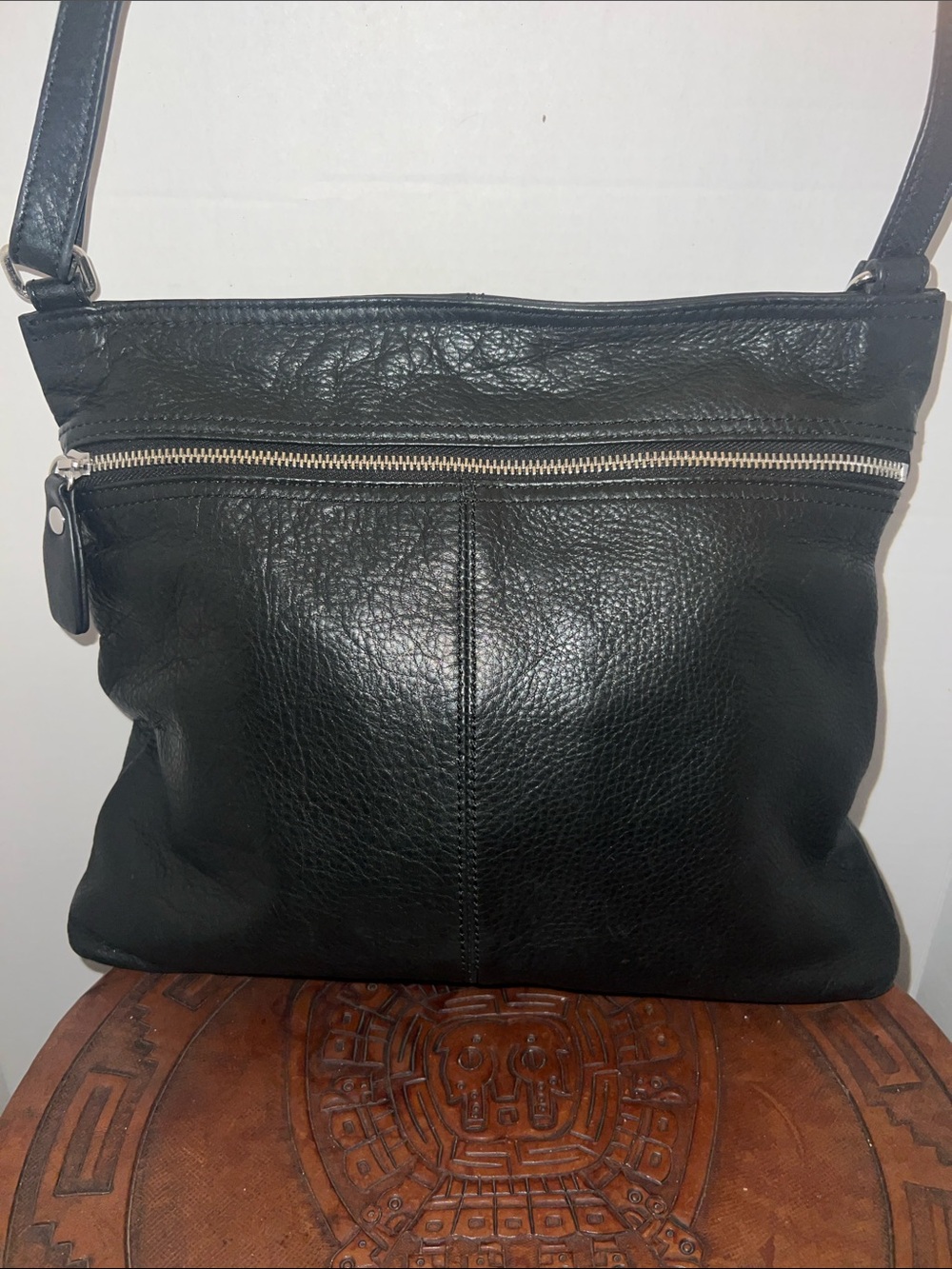 Margot Pebbled Leather Crossbody Shoulder Bag